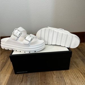 J/Slides Platform Sandal White Size 9